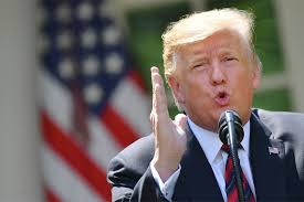 American President Donald Trump hits Deutsche Bank