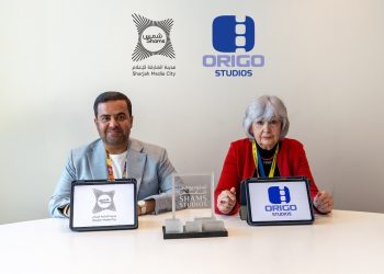 Sound stages of 1,710 square metres planned under Shams and Origo Studios deal: representatives of Sharjah Media City (Shams) and Origo Studios at the partnership signing